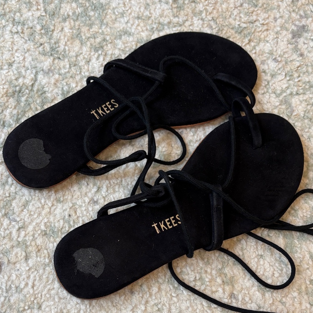 TKEES Black Sandals